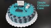 Computer science theme cake, [daphne ho cake design. Laptop Cake Torta Pc Notebook Youtube