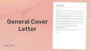 how to create a general cover letter