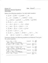Worksheet 3 balancing equations and identifying types of reactions answers. Balancing Chemical Reactions Combination Reactions Worksheet Printable Worksheets And Activities For Teachers Parents Tutors And Homeschool Families