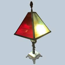 Bronze Onyx Slag Glass Lamp My
