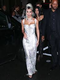 celebs wearing silver dresses photos