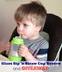Green Sprouts Glass Sip N Straw Cup