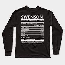 swenson name t shirt swenson