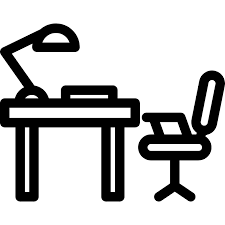 studying desk and chair - download free icon Education Icon Set on Artage.io