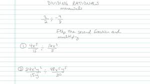 Dividing Rational Expressions