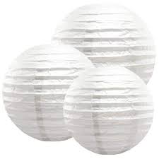 white round paper lanterns