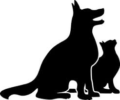 dog and cat silhouette vector images