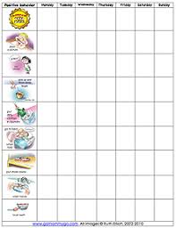 A Good Behavior Chart With Dozens Of Clipart Images For