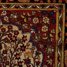 antique isfahan persian prayer rug