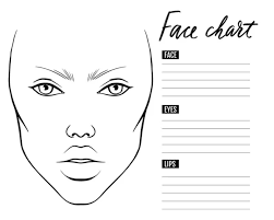 face chart template stock photos