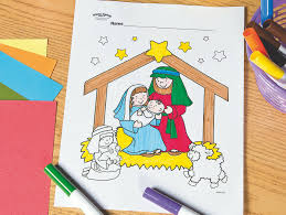 A few boxes of crayons and a variety of coloring and activity pages can help keep kids from getting restless while thanksgiving dinner is cooking. Nativity Free Printable Coloring Page Fun365