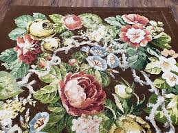 fl needlepoint rug vine handmade