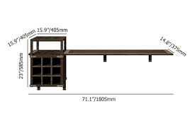 71 Wall Mounted Bar Table With Wine