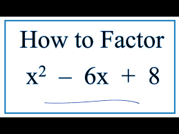 Solve X 2 6x 8 0 By Factoring
