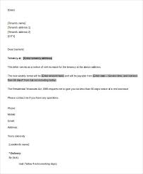Sample Rent Increase Letter 7 Free Sample Example