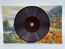 old joe gramophone record postcard