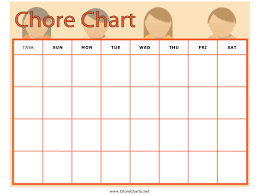 Weekly Chore Chart Template Download Printable Pdf