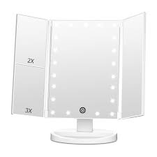 fascinate trifold vanity mirror with