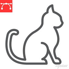 Animal Sitting Cat Vector Icon Vector
