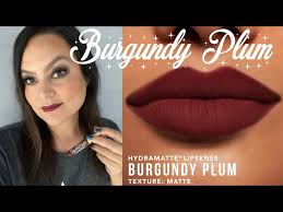 burgundy plum hydramatte try on by