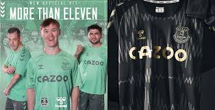 Have the name and number of your favourite player, or even your own combination, printed across the back and add the official premier league badges! Hummel Everton 20 21 Third Kit Stunning Black Gold Goalkeeper Kit Released Footy Headlines