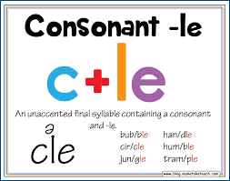Teaching The Consonant Le Syllable Type Make Take Teach