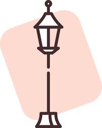 Light Outdoor Lamp Icon Vector On