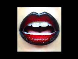lip art tutorial red black ombre