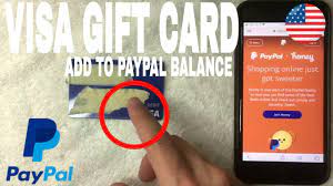 add visa gift card to paypal balance