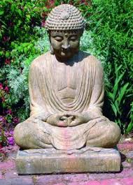 Meditating Buddha Stone Statue Garden
