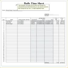 Printable Daily Schedule Template Time Sheet For Work Timesheet With