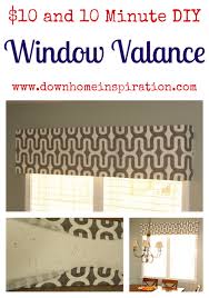 10 and 10 minute diy window valance