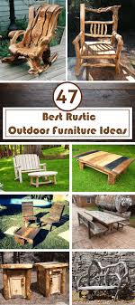 Check out our rustic outdoor furniture selection for the very best in unique or custom, handmade pieces from our patio furniture shops. 47 Best Rustic Outdoor Furniture Ideas And Designs Interiorsherpa