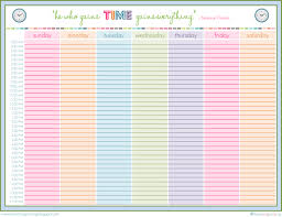 free printable schedule template weekly