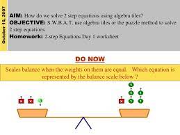 Solving Two Step Equations Using