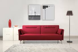 davenport sofa bed in red fabric by vig