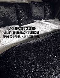 black sequin crushed velvet