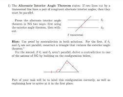 1 the alternate interior angle theorem