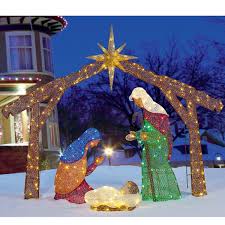 Details About Christmas Led Fabric 56 Inch 142 2cm Life Like Nativity Set With 245 Led Light
