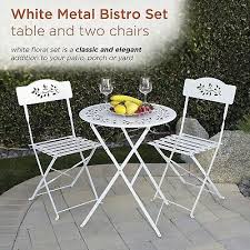 Folding Bistro Set 3 Piece Table And 2