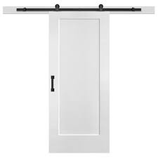 Just as you choose your appearance board to match your home decor style, you want to choose a barn door rail remove the door you are planning to replace and measure the door opening to determine your door size and how much appearance board you will need. Barn Door Kit Barn Doors Interior Closet Doors The Home Depot