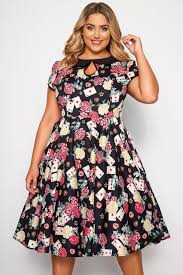 Hell Bunny Black Queen Of Hearts Dress Sizes 16 32 Yours