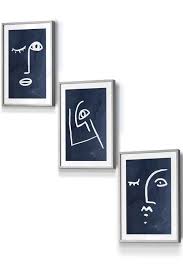 Abstract Line Art Faces Wall Art