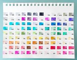 Tombow Dual Brush Pen Color Chart With All 108 Colors