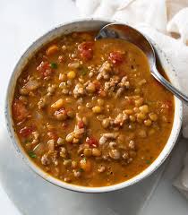 lentil sausage soup the cozy cook