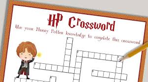 Free printable crossword puzzles for adults printable. Free Printable Harry Potter Crossword Puzzle Lovely Planner