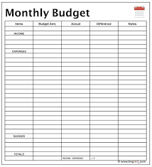 Free Monthly Bill Template Sample Income And Expense Report