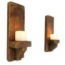 Wall Hanging Wooden Candle Stand