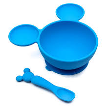 Bumkins Disney Baby Silicone Suction Bowl And Spoon Mickey Mouse