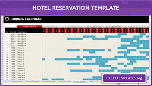 Excel booking calendar template via (kratosgroup.net) car rental reservation calendar for excel excelindo via (excelindo.com). Hotel Reservation Template Exceltemplates Org